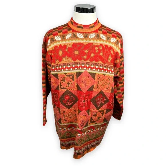 Oilily Sweaters Oilily Womens Sweater Vintage Pullover Orange